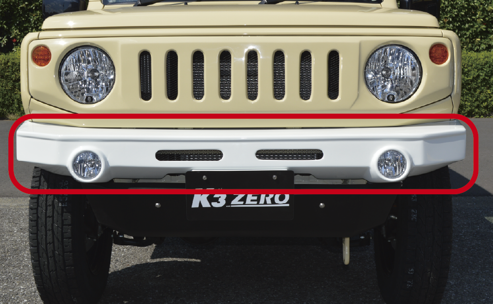 【白ゲル未塗装】FRPフロントバンパーZERO TEN